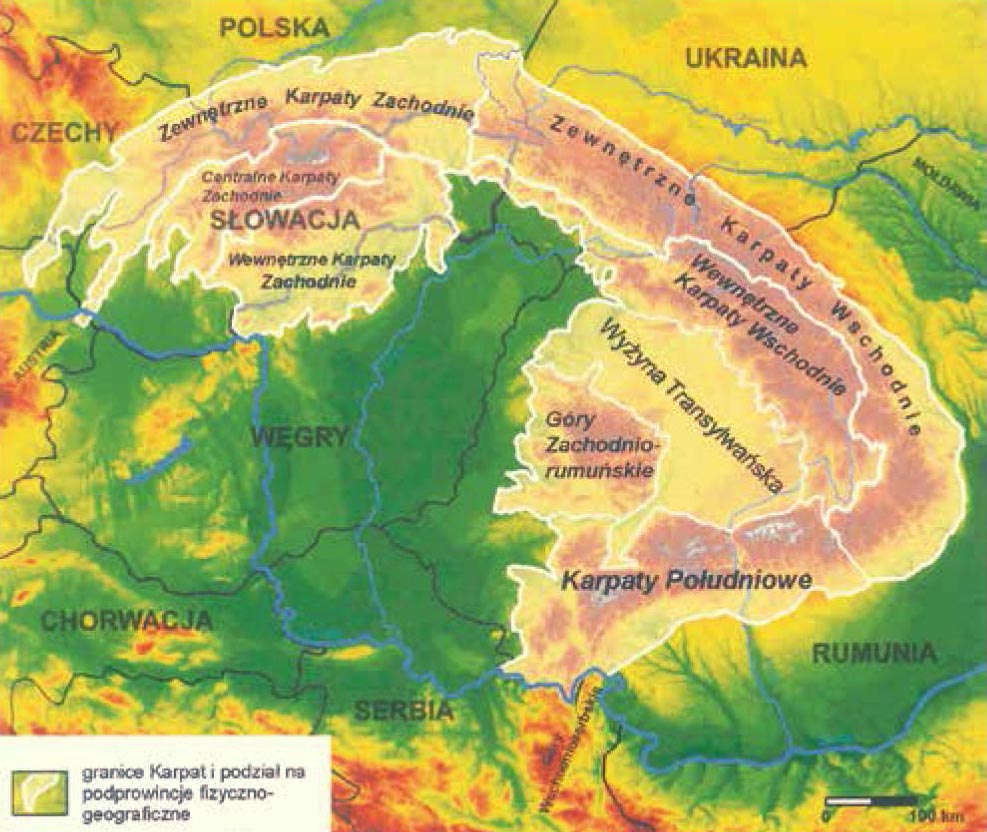 Карпаты карта мира